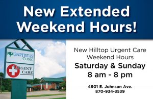 Extended uregent care hours